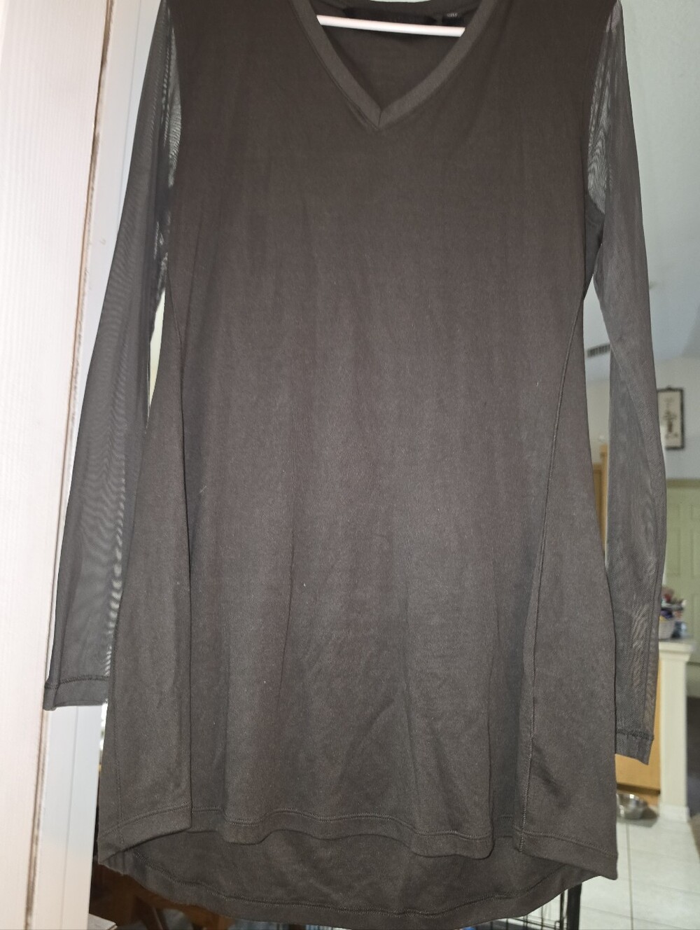 Harley-Davidson Black V-Neck Long Sleeve Shirt Sheee Sleeves